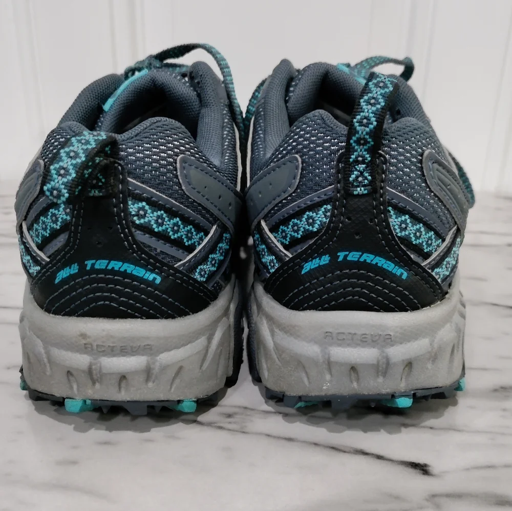 New Balance Women's 410 V5 WT410LO5 Gray Blue Running Shoes Sneakers Siz…